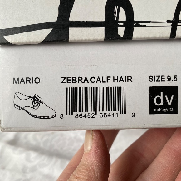 Dolce Vita Mario Zebra Shoes 9.5 LIKE NEW - Picture 12 of 12